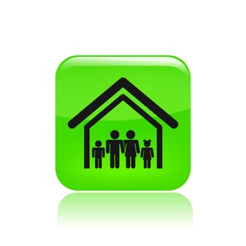 Vector illustration of single isolated family icon
