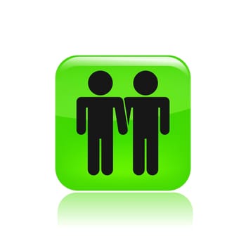 Vector illustration of single isolated gay icon
