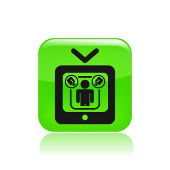 Vector illustration of single isolated reality tv icon