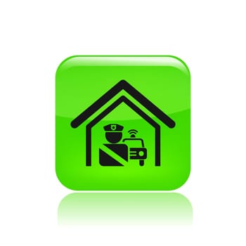Vector illustration of single isolated police icon