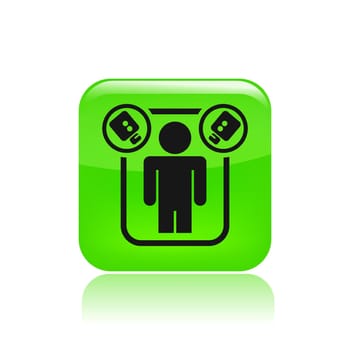 Vector illustration of single isolated spy icon