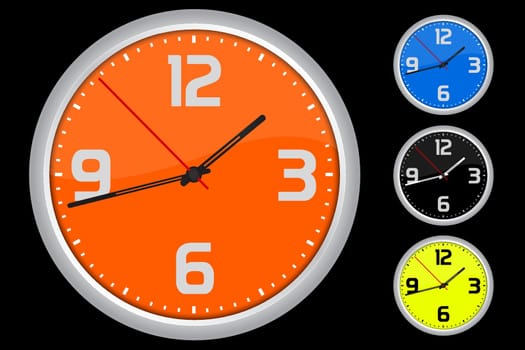 Vector illustration of single isolated clock icon