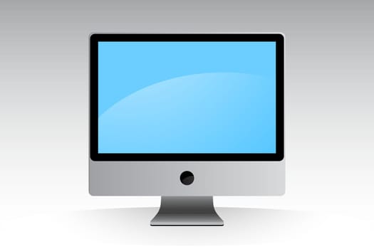 Vector illustration of single isolated PC icon