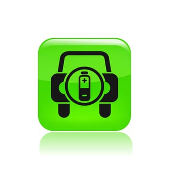 Vector illustration of single isolated car battery icon