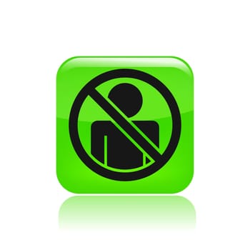 Vector illustration of single isolated access forbidden icon