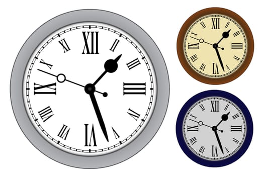 Vector illustration of single isolated clock icon