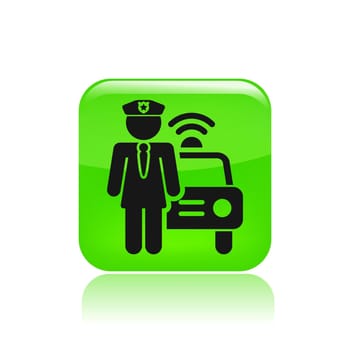 Vector illustration of single isolated police icon