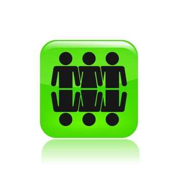 Vector illustration of single isolated social network icon