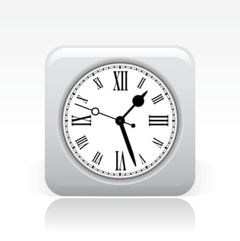 Vector illustration of single isolated clock icon