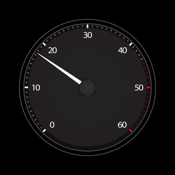 Vector illustration of single isolated tachometer icon