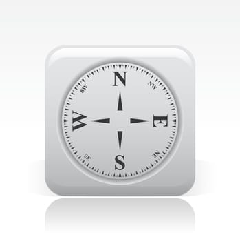 Vector illustration of single isolated compass icon