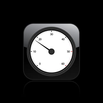 Vector illustration of single isolated tachometer icon