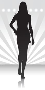 Vector illustration of single isolated fashion parade icon