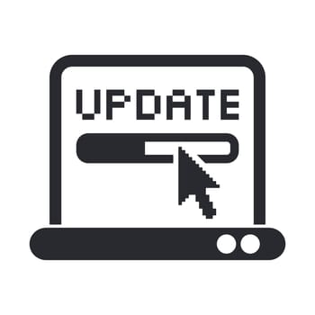 Vector illustration of single isolated update icon