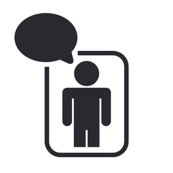 Vector illustration of single isolated social network icon