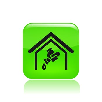 Vector illustration of single isolated water house icon