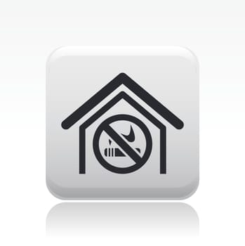 Vector illustration of single isolated no smoke icon