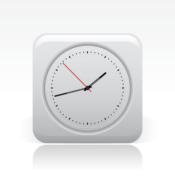 Vector illustration of single isolated clock icon
