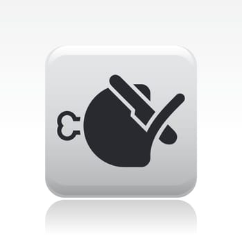 Vector illustration of single isolated meat icon