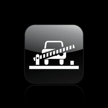 Vector illustration of single isolated gate car icon