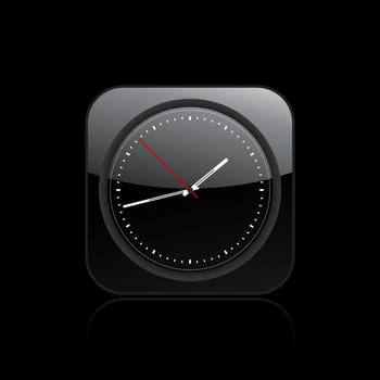 Vector illustration of single isolated clock icon