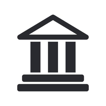 Vector illustration of single isolated temple icon
