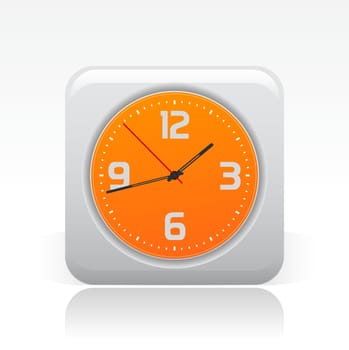 Vector illustration of single isolated clock icon