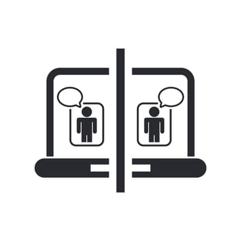 Vector illustration of single isolated chat icon