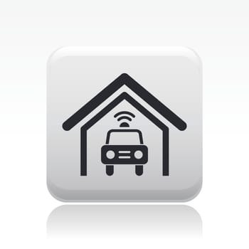 Vector illustration of single isolated police car icon