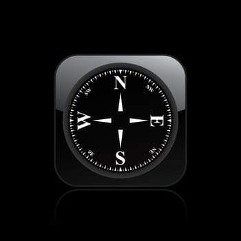 Vector illustration of single isolated compass icon