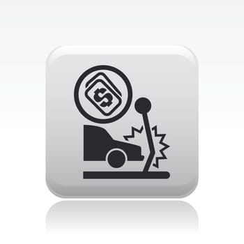 Vector illustration of single isolated crash icon