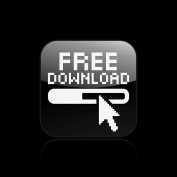 Vector illustration of single isolated free download icon