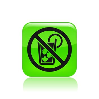 Vector illustration of single isolated no drink icon