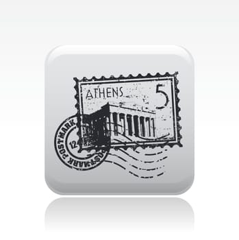 Vector illustration of single isolated athens icon