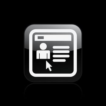 Vector illustration of single isolated personal card icon
