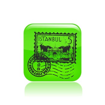 Vector illustration of single isolated Istanbul icon