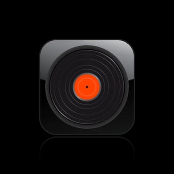 Vector illustration of single isolated vinyl icon