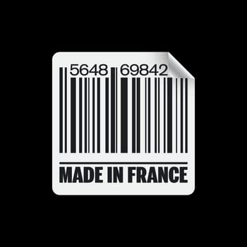 Vector illustration of single isolated made in France icon