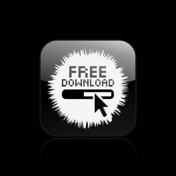Vector illustration of single isolated free download icon