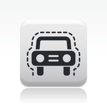 Vector illustration of single isolated car protection icon