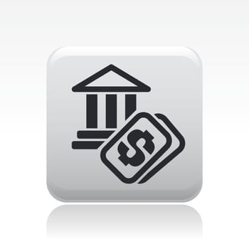 Vector illustration of single isolated historical site cost icon