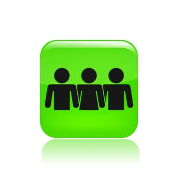 Vector illustration of single isolated social icon