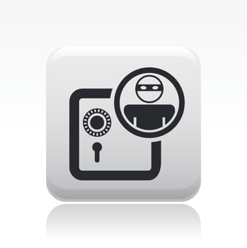 Vector illustration of single isolated thief icon
