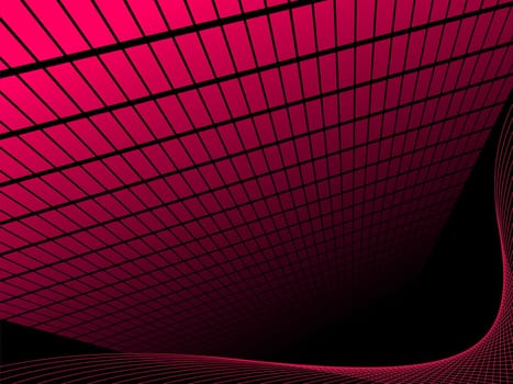 Abstract red background with waves