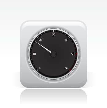 Vector illustration of single isolated tachometer icon