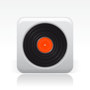 Vector illustration of single isolated vinyl icon