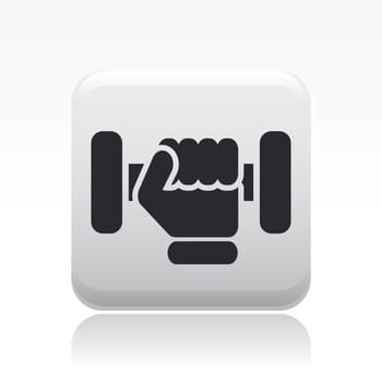 Vector illustration of single isolated gym icon