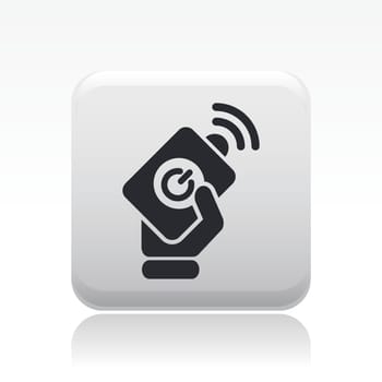 Vector illustration of single isolated remote control icon