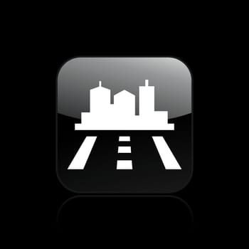 Vector illustration of single isolated navigate icon