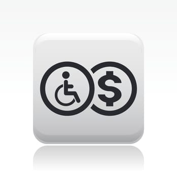 Vector illustration of single isolated handicap icon